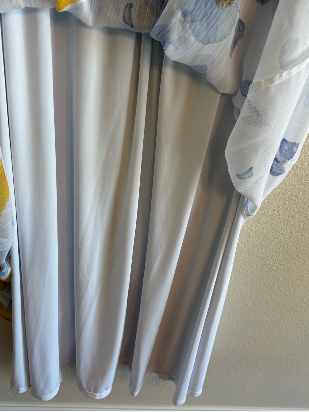 NWT Lane Bryant Women's White Midi Dress with Blue & Yellow Floral Print SZ 16 - Picture 7 of 13